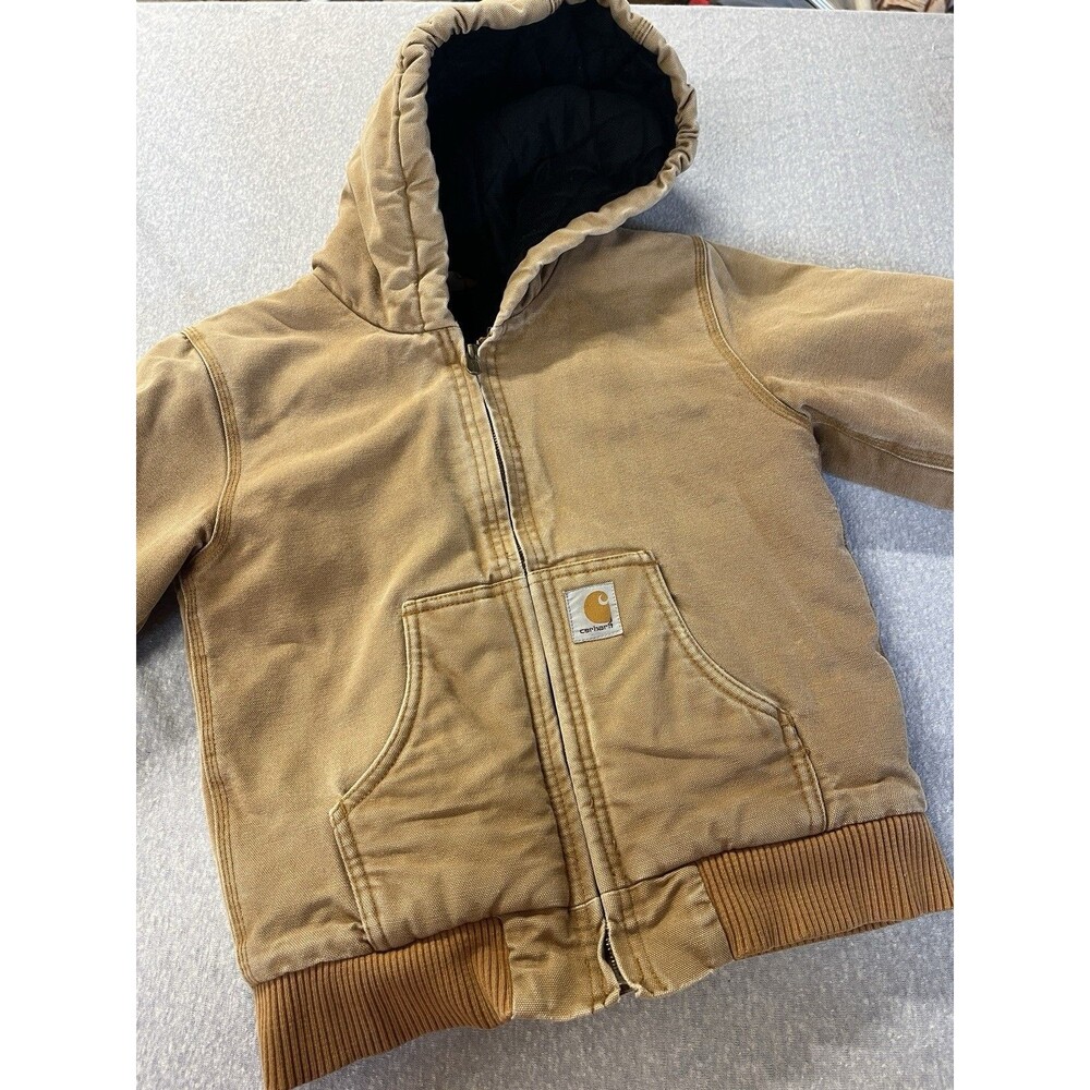 Carhartt Kids Jacket Chore Coat Size 7/8 Boys Girls Hooded Hood